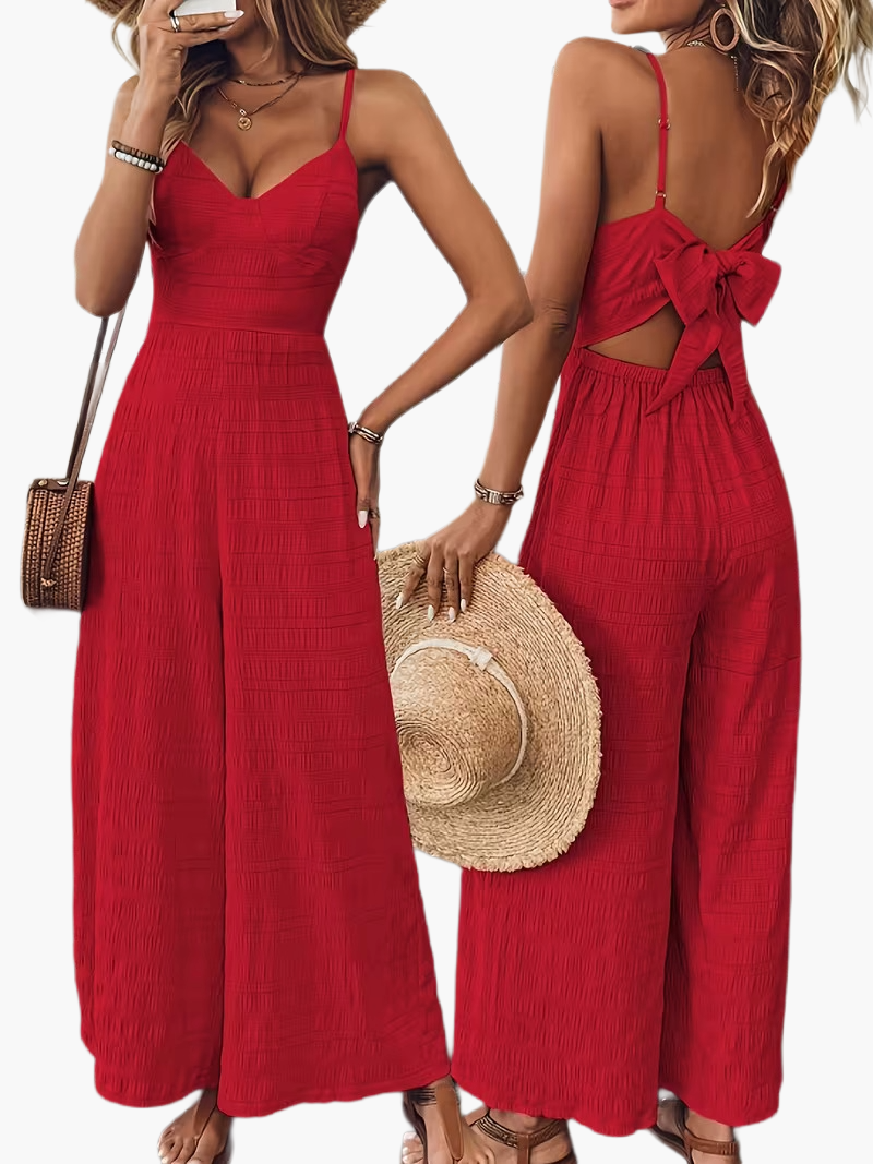 Women's Elegant Jumpsuit with Spaghetti Straps – Perfect for Spring and Summer