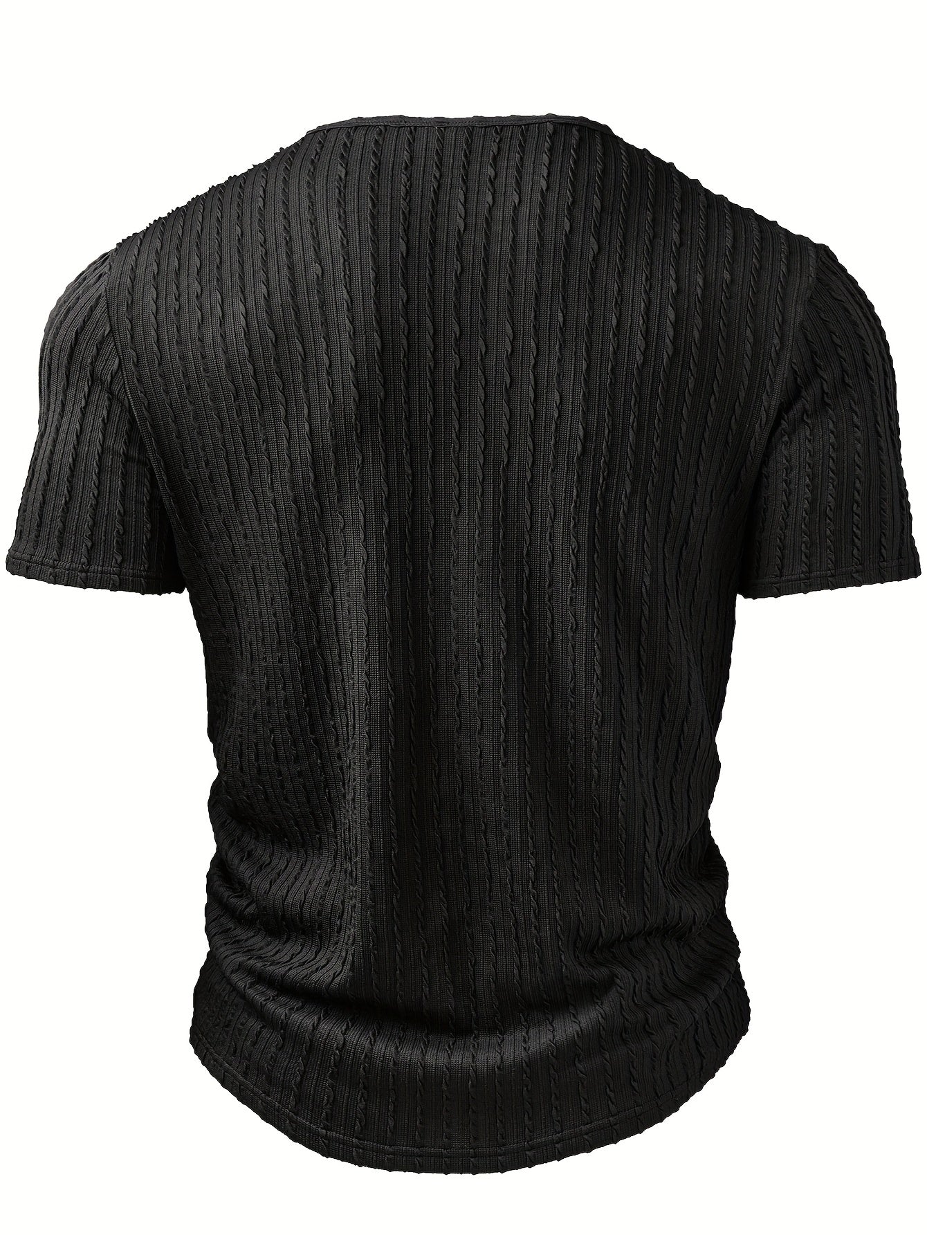 Men's Henley T-Shirt Short Sleeve – Fashionable Casual Shirt with Button Placket for Everyday & Summer