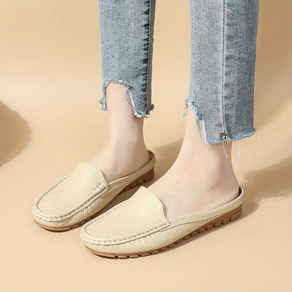 Damen Mokassins Preppy Stil Penny-Loafer Bequem Alltagsschuhe