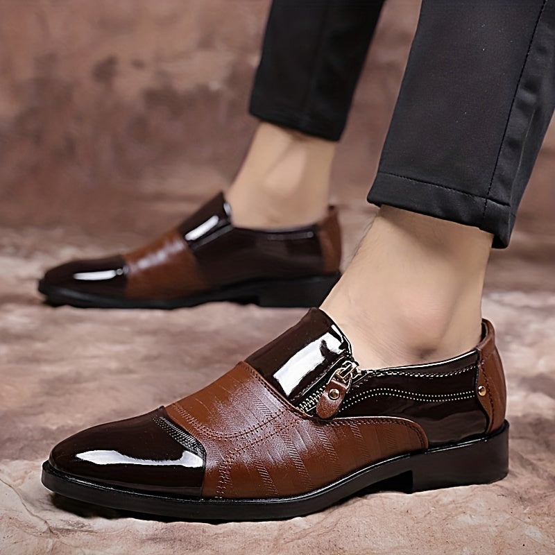Herren Business-Slipper Elegant mit Reißverschluss – Klassische Anzugschuhe für Büro & festliche Anlässe
