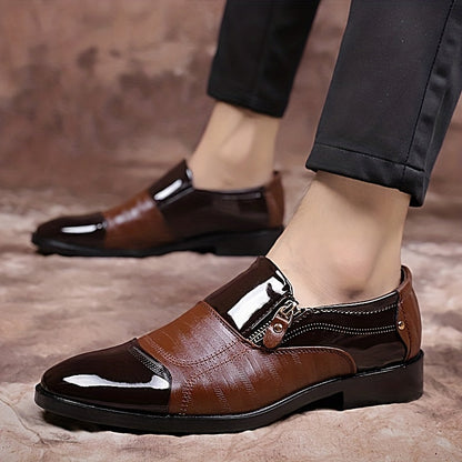 Herren Business-Slipper Elegant mit Reißverschluss – Klassische Anzugschuhe für Büro & festliche Anlässe