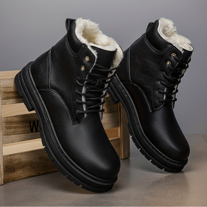 Herren Winterstiefel gefüttert Boots Schnürsenkel warme Stiefel