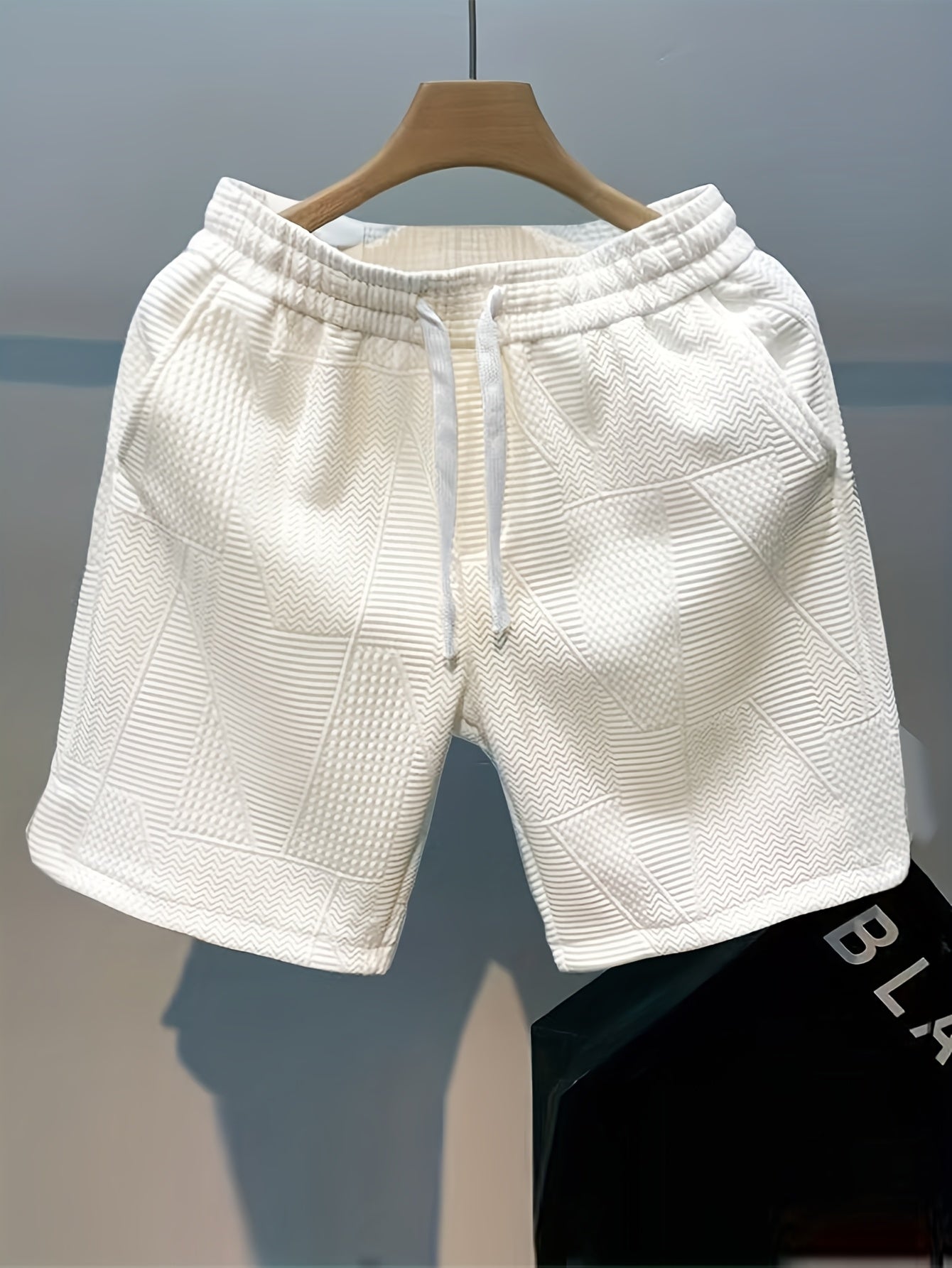 Herren Freizeitshorts mit Prägung – Moderne Geometrische Muster, Sportlich & Stilvoll