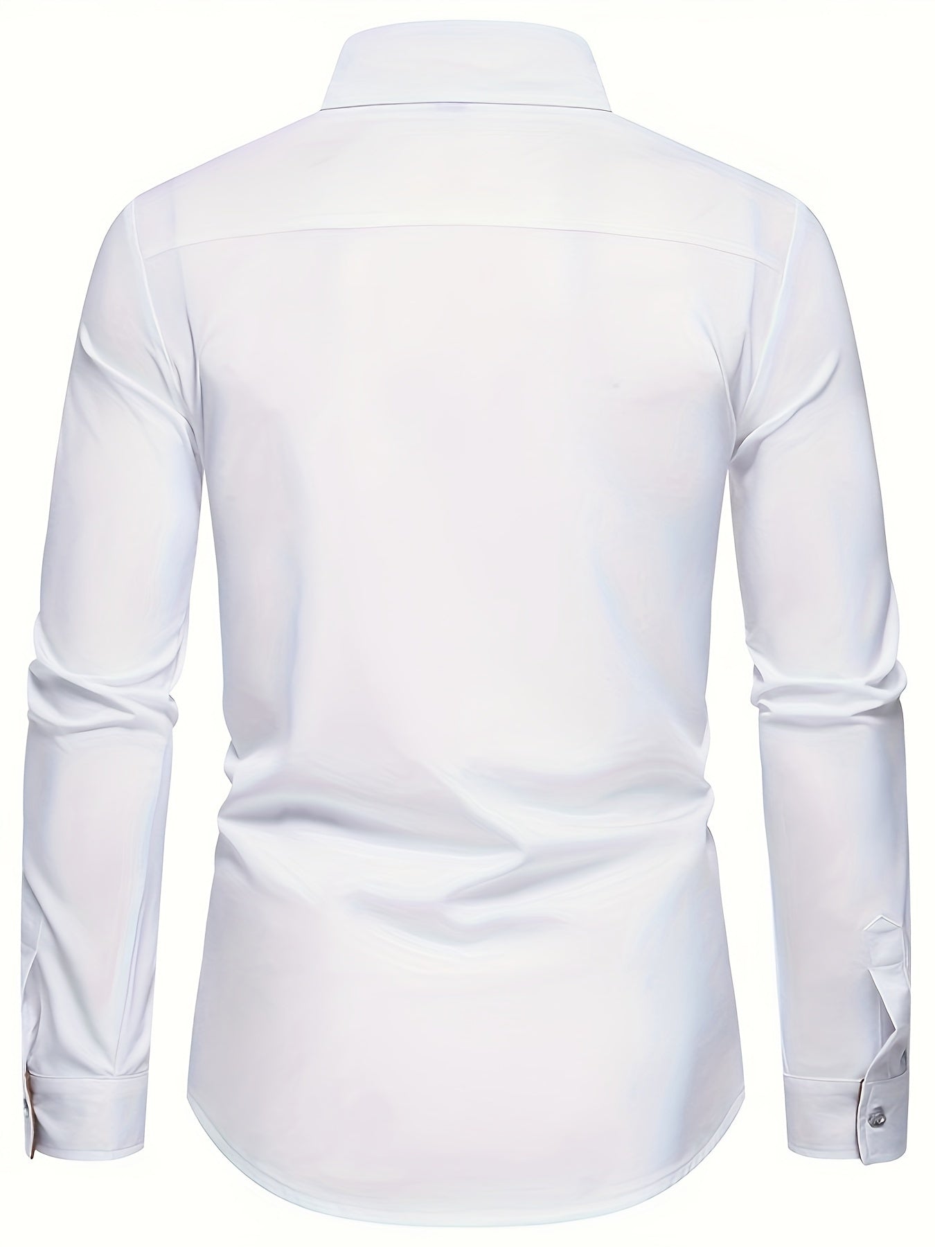 Herren Freizeit Slim Fit Hemd mit Kontrastdetails – Modernes Langarm Business & Casual Shirt