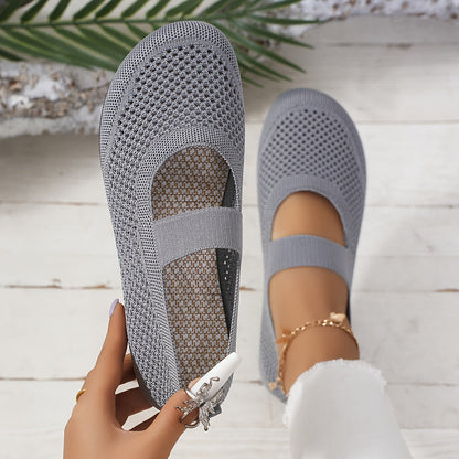 Women's Mary Jane Ballerinas – Comfortable Breathable Casual Slip-Ons for Everyday and Walks