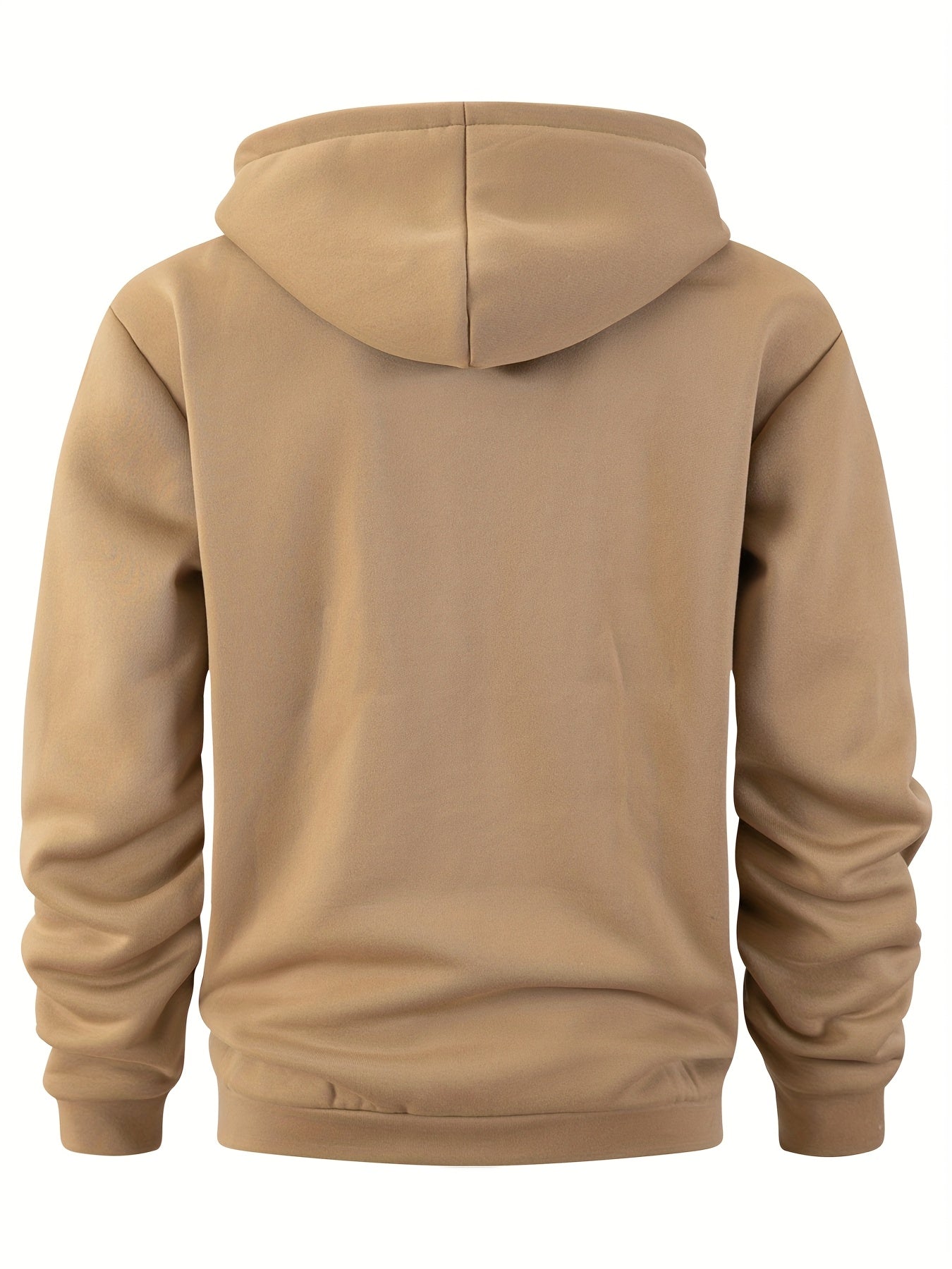Men's hoodie with half-zip, kangaroo pocket & chest pocket, hooded sweatshirt