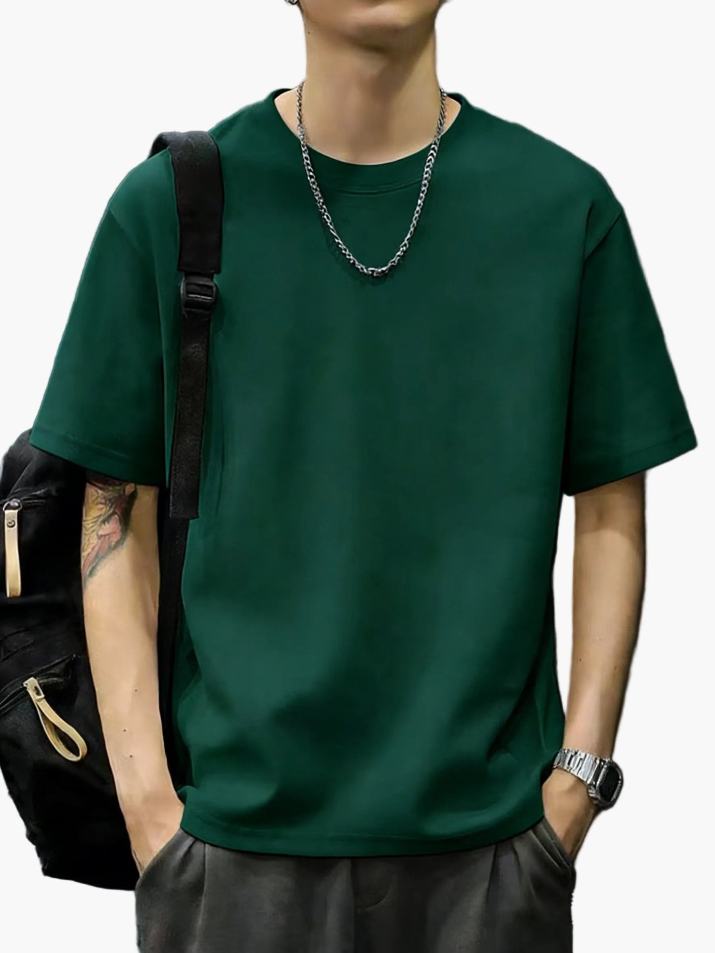 Men's Basic Street Style Short Sleeve T-Shirt – Casual Fashion for Everyday and Leisure