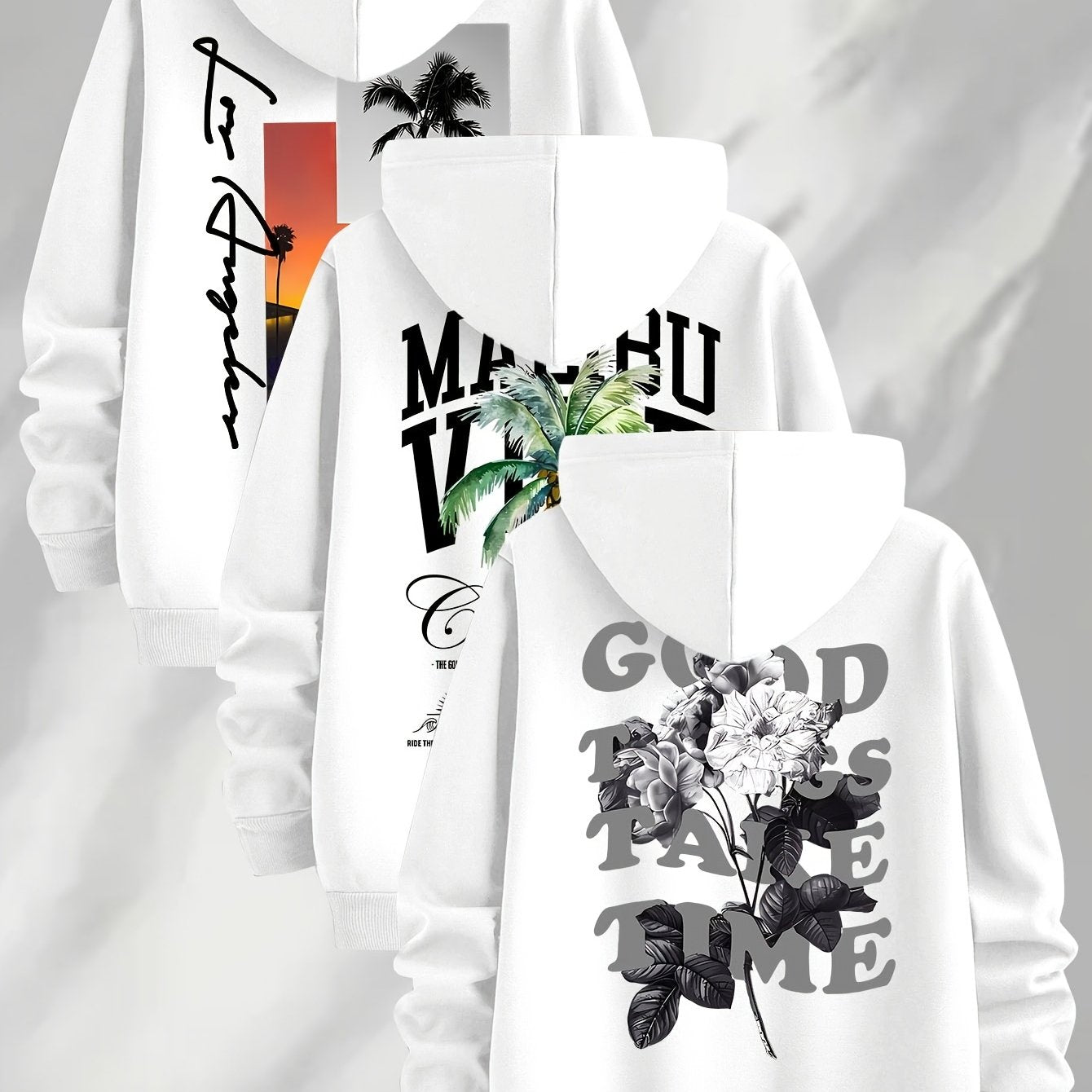 Hooded sweatshirt with graphic print, men’s/unisex