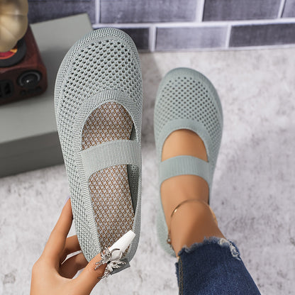 Women's Mary Jane Ballerinas – Comfortable Breathable Casual Slip-Ons for Everyday and Walks