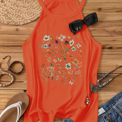 Damen Sommer Tanktop mit Blumenmuster – Freizeit Stil für Frühling und Sommer
