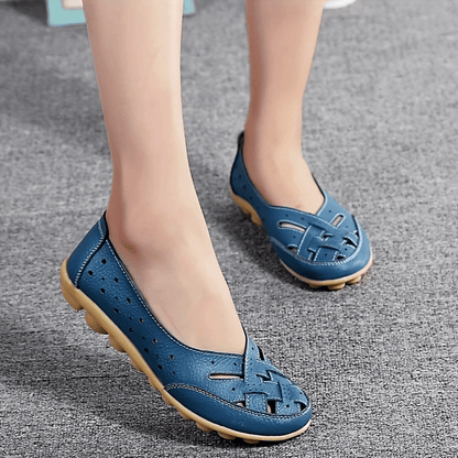 Women's Comfort Ballerinas with Braided Design – Comfortable Slip-Ons for Everyday and Leisure