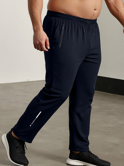 Herren Jogginghose Sportlich Lässig mit Reißverschluss und Print für Frühling und Sommer