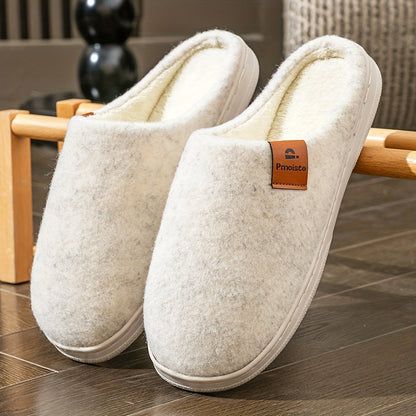 Unisex Warm Plush-Lined Slippers with Non-Slip Soles – Various Colors