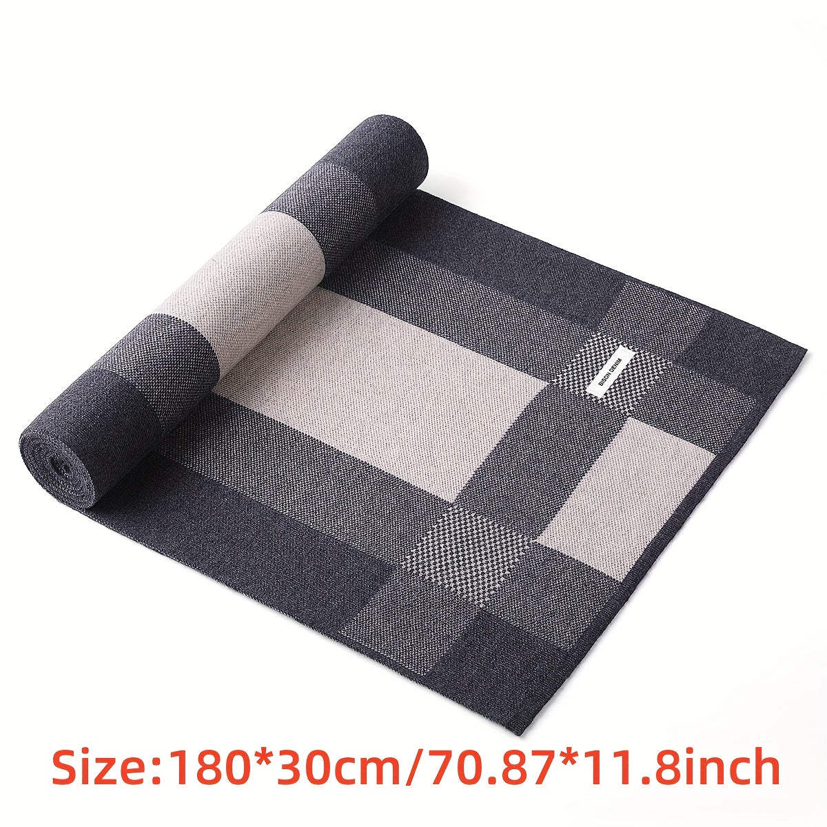 Scarf men women plaid winter warm casual knitted scarf