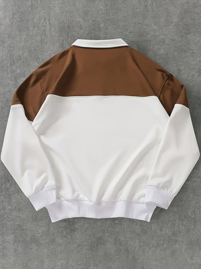 Unisex long-sleeve sweatshirt with collar, zipper, and “Montreal Canada” print – Green/White
