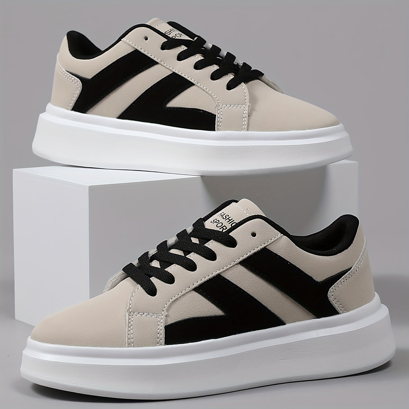 Men's Low-Top Sneakers Street Style with Platform – Urban Casual Shoe