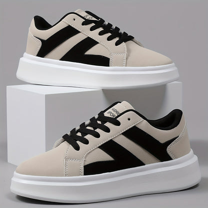 Men's Low-Top Sneakers Street Style with Platform – Urban Casual Shoe