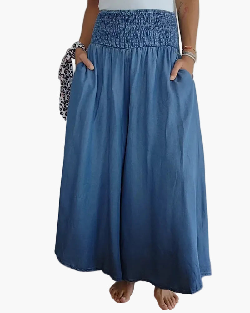 Women's Loose Casual Trousers with High Waist – Relaxed Bohemian Style for Everyday and Vacation