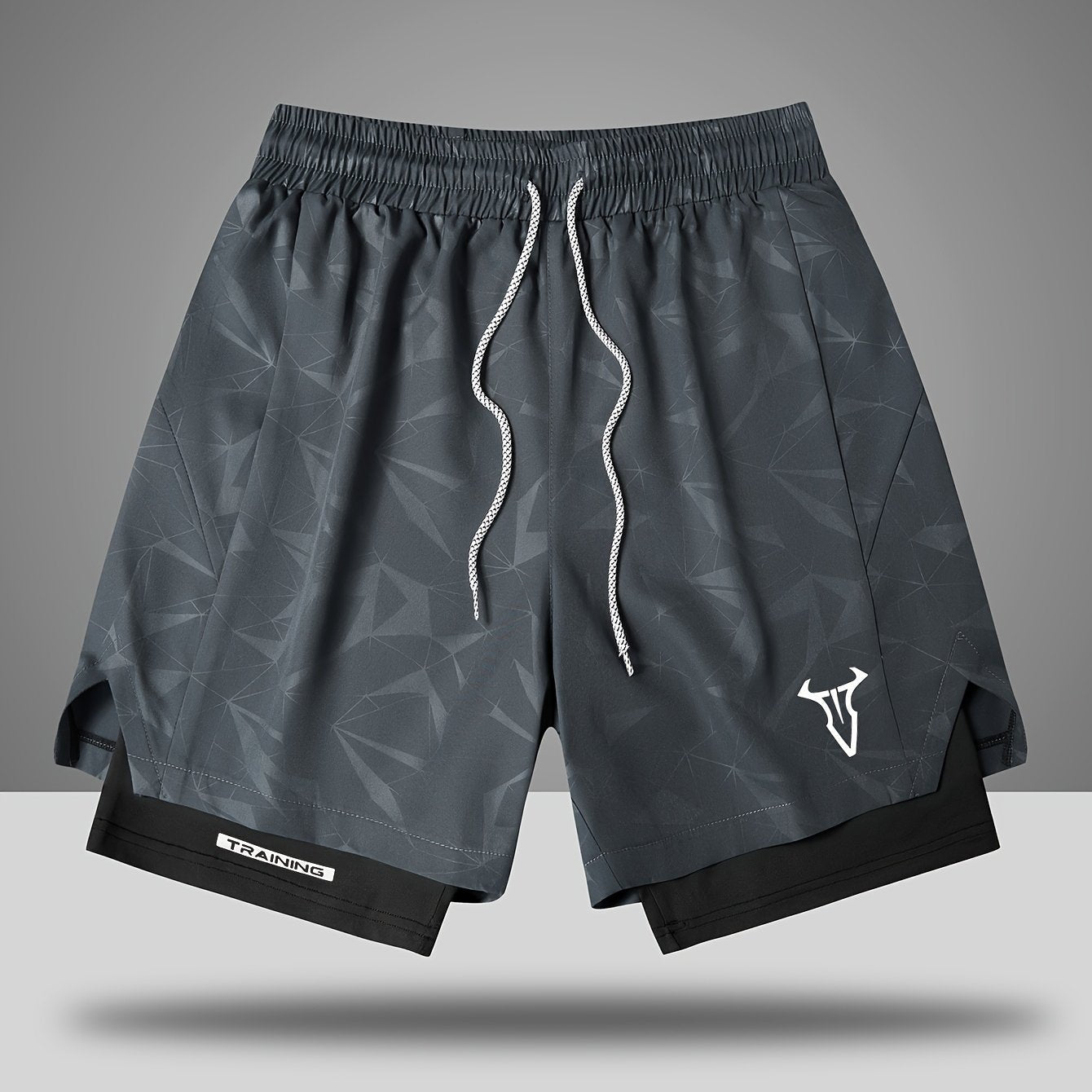 Herren Trainingsshorts Sport Fitness mit elastischem Bund und Kordelzug