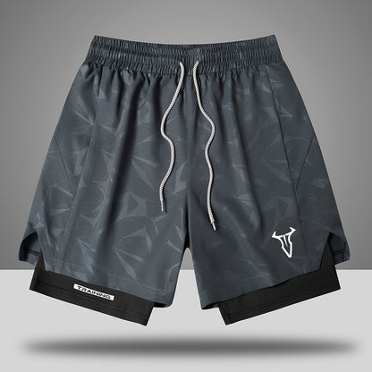 Herren Trainingsshorts Sport Fitness mit elastischem Bund und Kordelzug