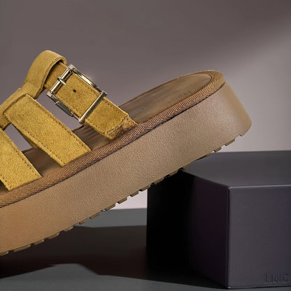 Women's platform sandals in fisherman style – fashionable slides for everyday and leisure use
