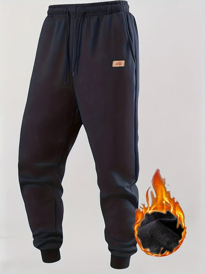 Gefütterte Jogginghose für Herren mit Kordelzug und Bündchen
