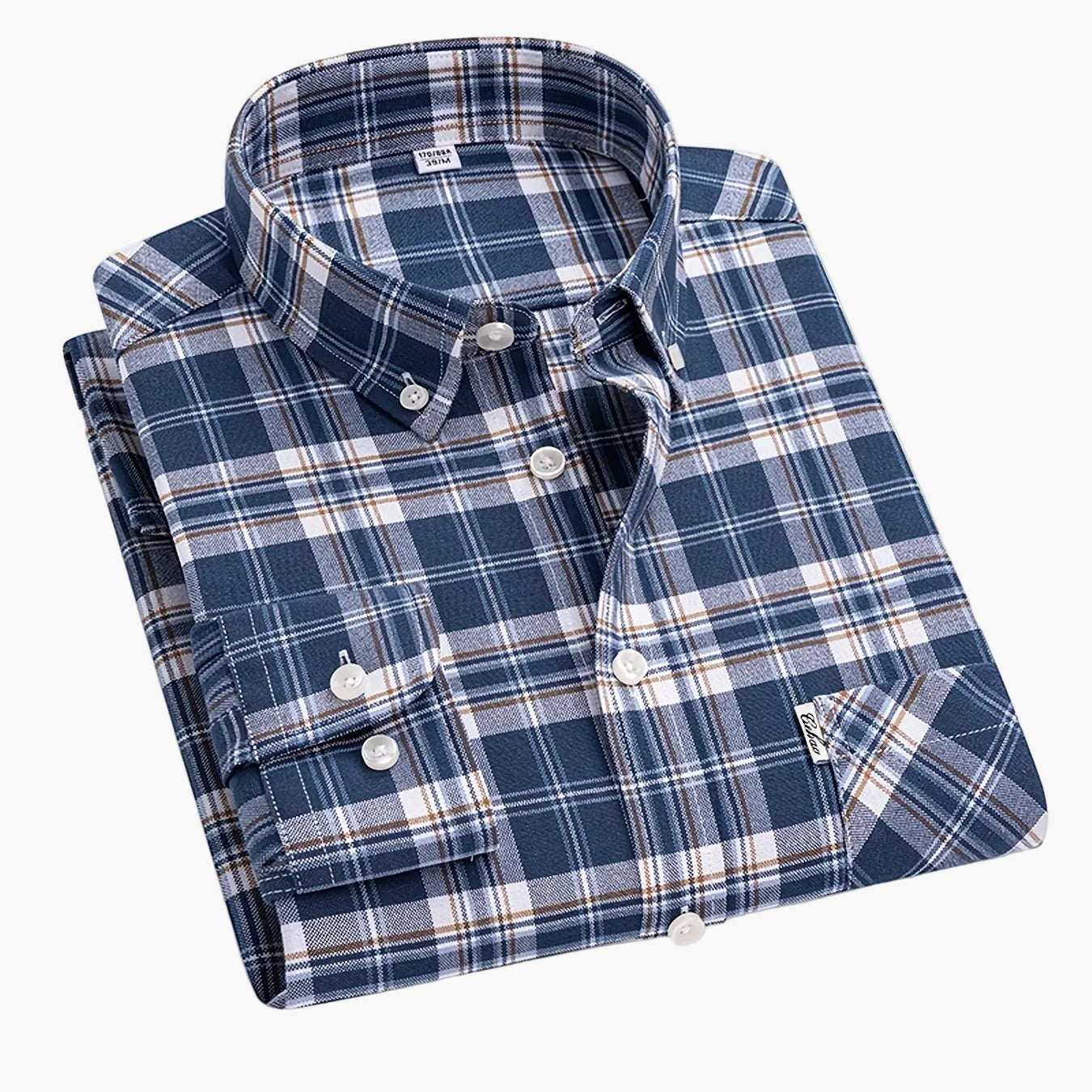 Men's Casual Shirt Checked – Modern Long-Sleeve Shirt for Everyday & Office
