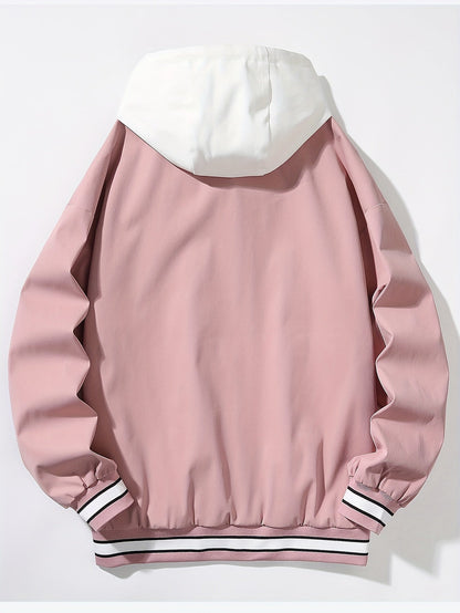 Men's varsity jacket with a hood and DREAMS lettering