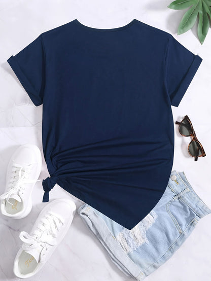 Women's Funny Statement T-Shirt with Saying – Loose Summer Top for Everyday & Leisure