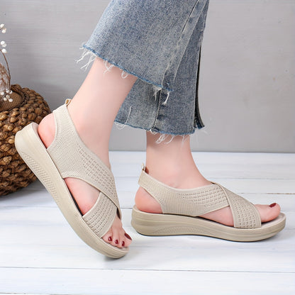 Damen Slingback Sandalen mit Kreuzriemen – Bequeme Alltagssandalen für Freizeit und Stadt