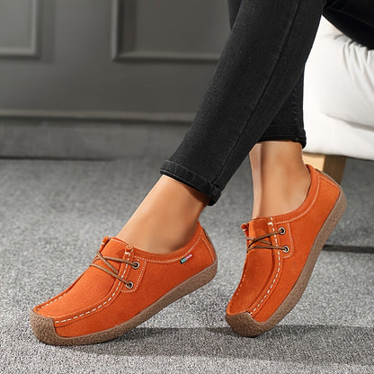 Damen Freizeit-Slipper im Mokassin-Stil – Bequeme Alltags-Schnürschuhe