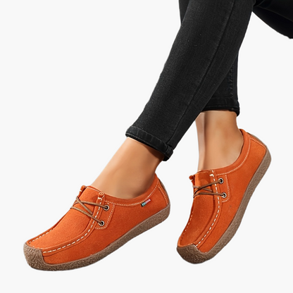 Damen Freizeit-Slipper im Mokassin-Stil – Bequeme Alltags-Schnürschuhe