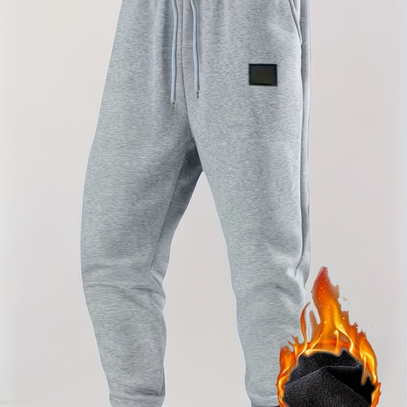 Gefütterte Jogginghose für Herren mit Kordelzug und Bündchen