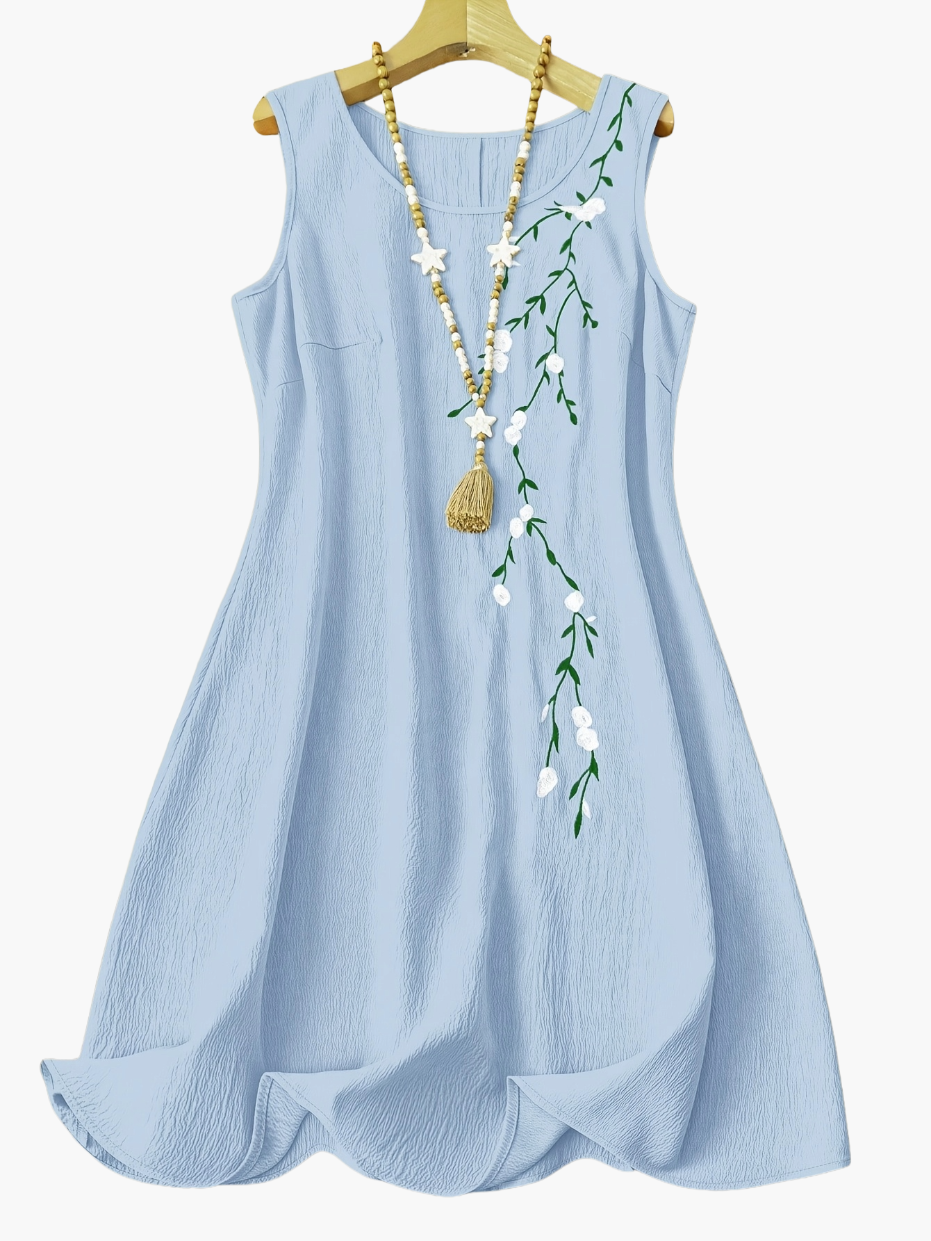 Women's Casual Dress with Embroidery and Floral Pattern – Elegant Summer Style for Everyday and Going Out