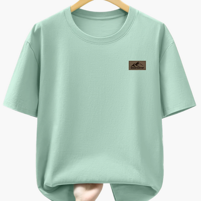 Men's T-Shirt with Mountain Logo – Casual Leisure Shirt for Everyday & Outdoor Use