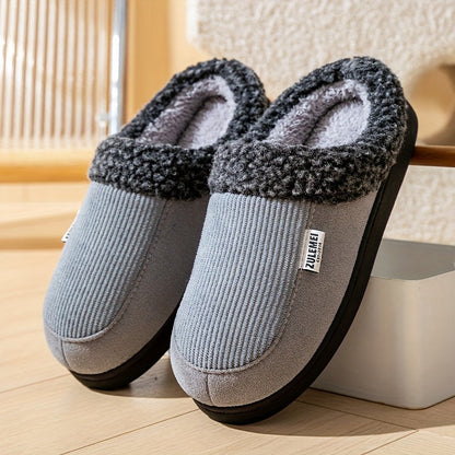 Unisex Hausschuhe gerippt mit Plüschfutter – gemütlich für Zuhause