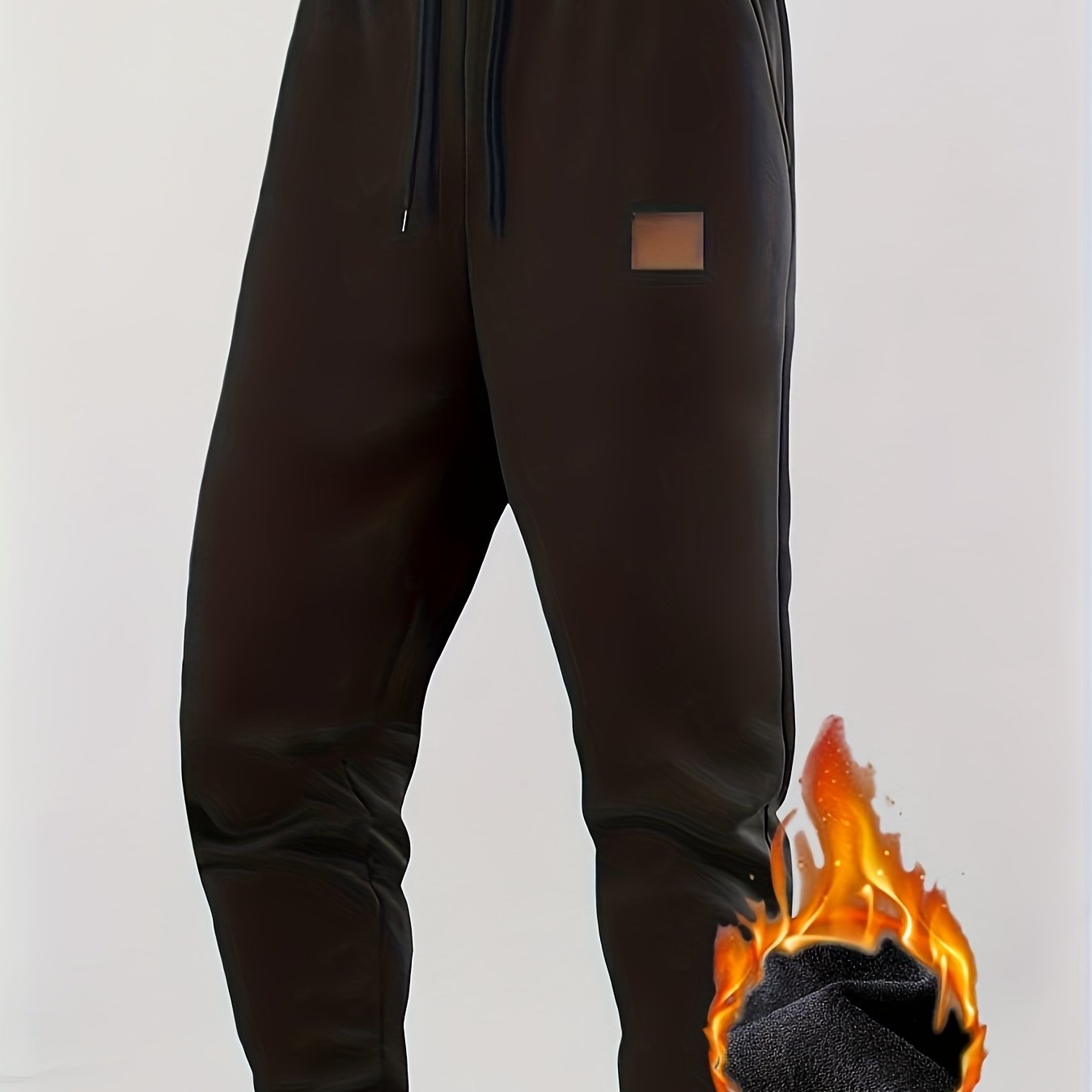 Gefütterte Jogginghose für Herren mit Kordelzug und Bündchen