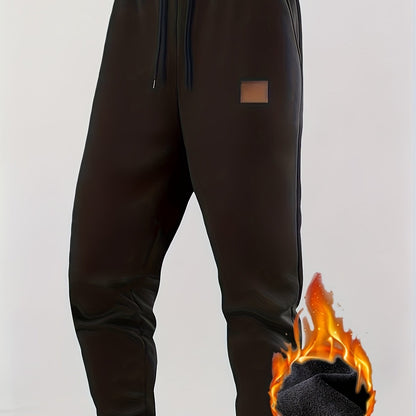 Gefütterte Jogginghose für Herren mit Kordelzug und Bündchen