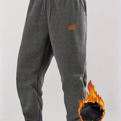 Gefütterte Jogginghose für Herren mit Kordelzug und Bündchen