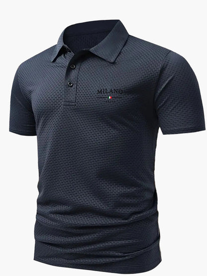 Herren Polohemd Modern Casual mit Strukturmuster – Stilvolles Freizeit-Poloshirt für Alltag und Büro