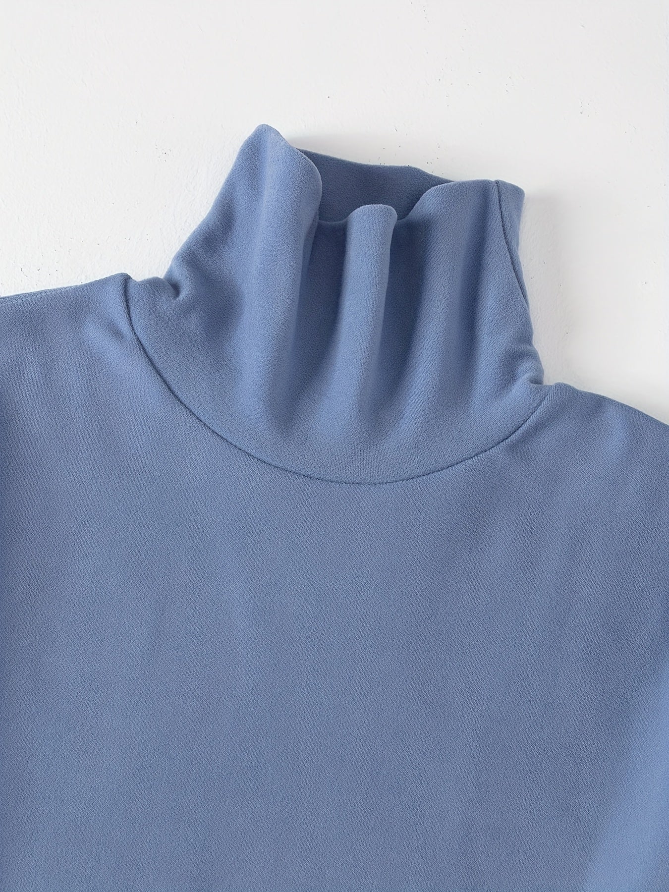 Herren Rollkragenpullover Langarm Slim Fit Basic Top im 4er-Set - Schwarz, Weiß, Grau, Hellblau