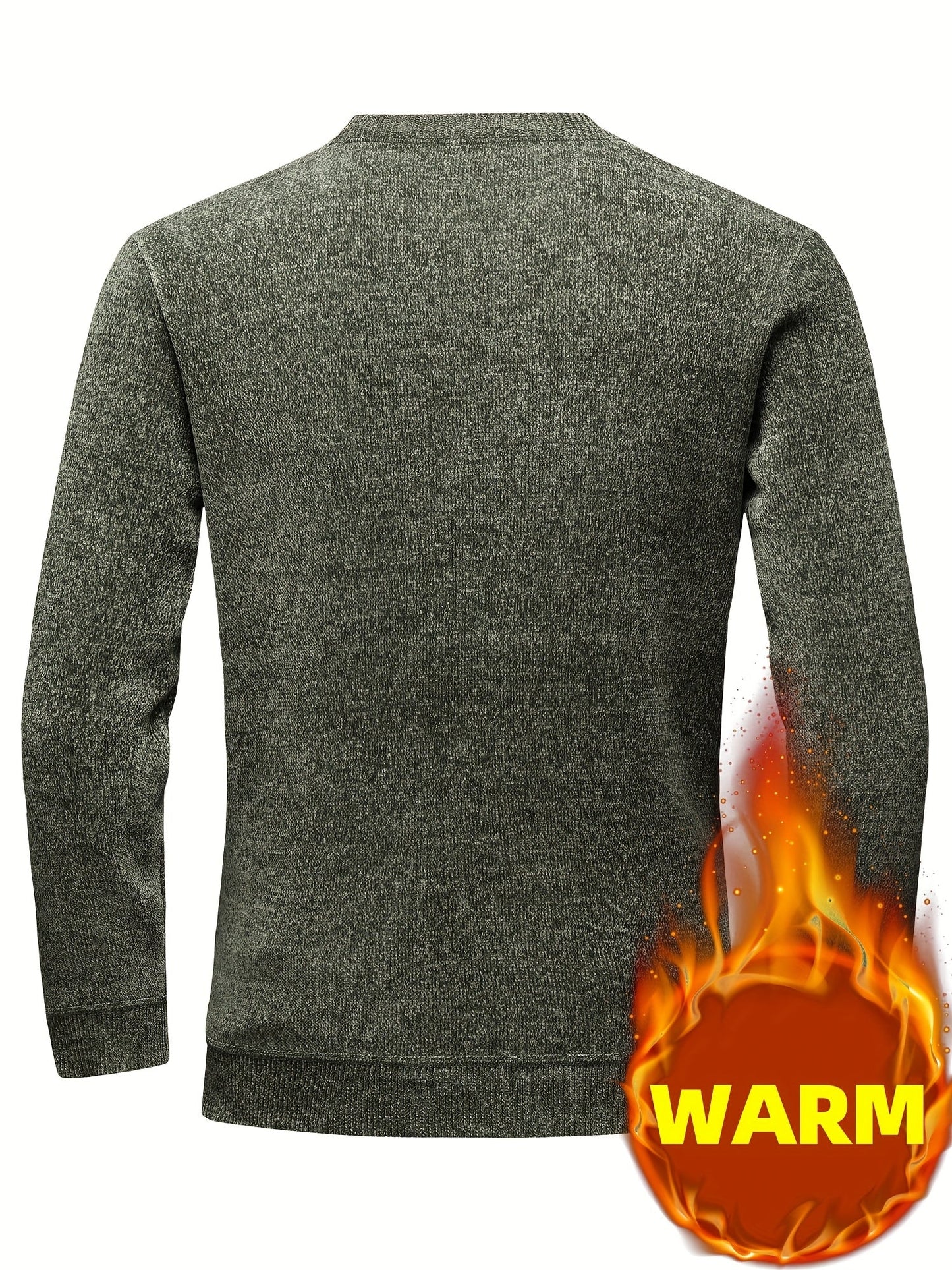 Herren Rundhalspullover Strickoptik mit Streifen und Strukturmuster