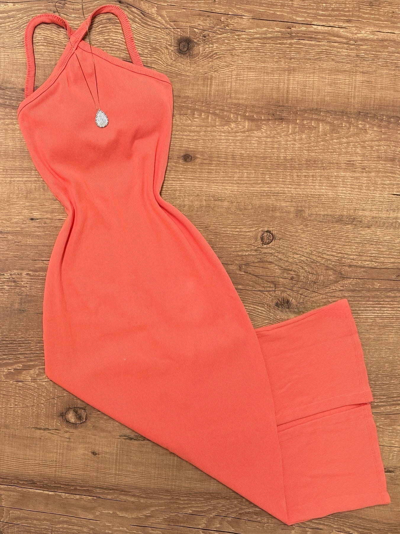 Women's Bodycon Midi Dress with Halterneck and Elegant Summer Style – Figure-Hugging Casual Dress for Everyday & Going Out