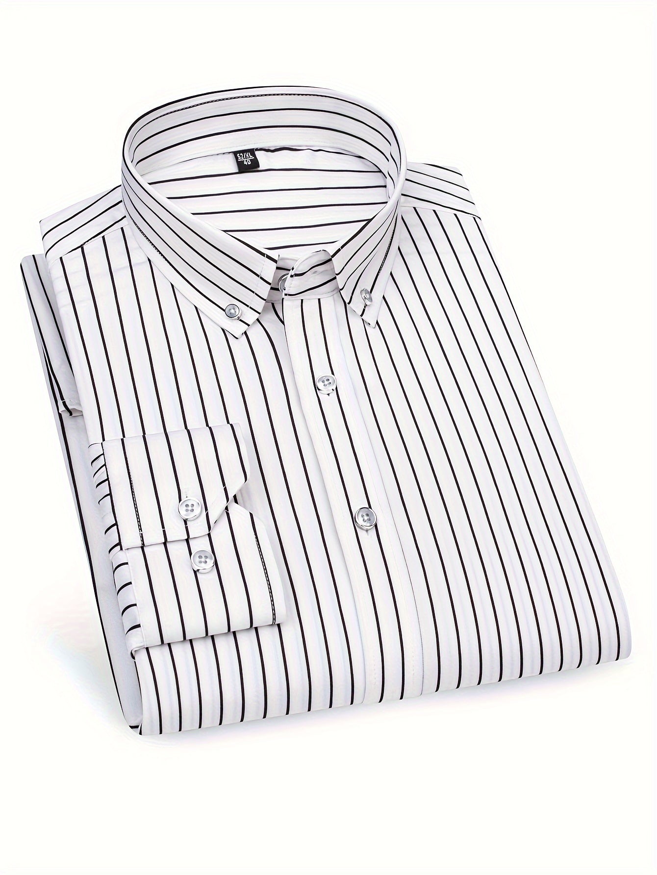 Herren Slim Fit Streifenhemd – Modernes Business & Freizeit Langarmhemd