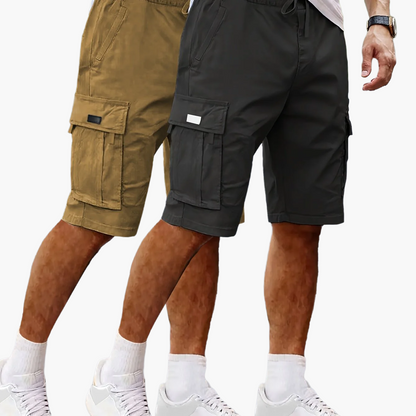Men's Cargo Shorts 2-Pack – Casual Outdoor and Leisure Bermudas with Pockets