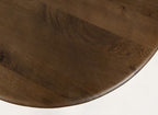 Eetkamertafel massief mangohout Zodiac walnoot bruin rond Ø 130 x 76 cm, eetkamer