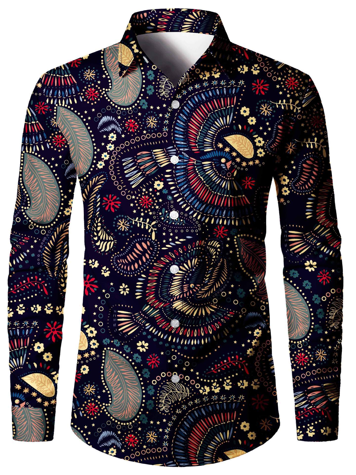 Tom – 3D Digitaldruck Herrenhemd im amerikanischen Stil