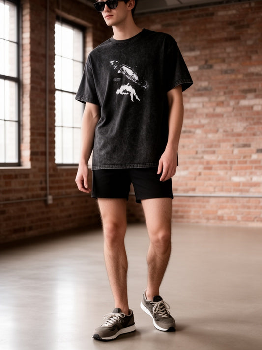 Men's Oversize Streetwear T-Shirt with Print – Casual Summer Look