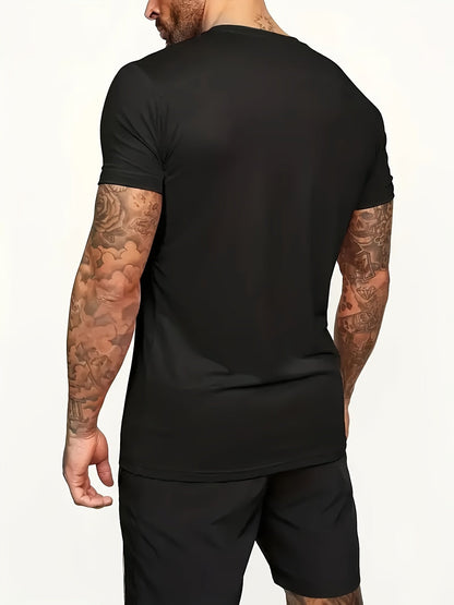 Men's Streetwear Set – T-Shirt & Shorts with Graffiti Smile Print – Summer Casual Outfit