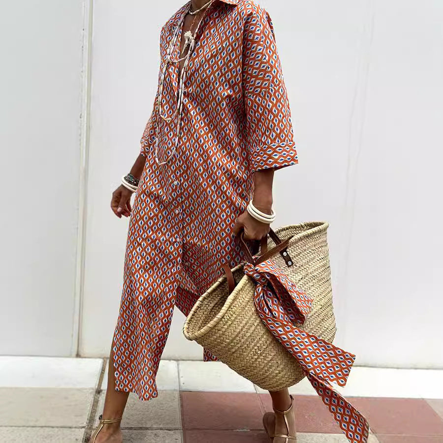 Megan – Gestreifter Damen Cardigan mit halben Ärmeln und Schnürung